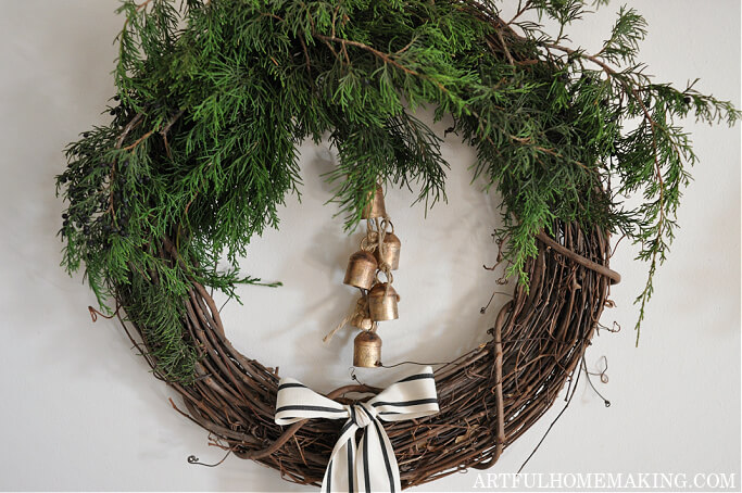 DIY Christmas Wreath with Bells