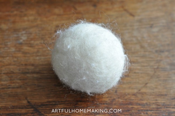 wool roving dryer ball