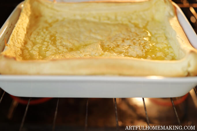 dutch puff pancake in oven