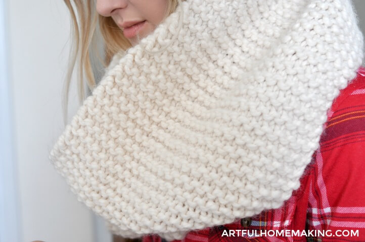 Easy Knit Cowl Pattern (Beginner Knitting)