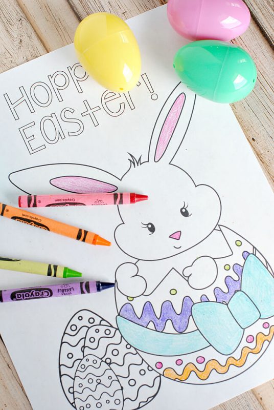 bunny egg coloring page