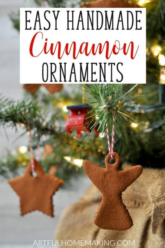 Make these easy handmade cinnamon ornaments with your kids this Christmas!