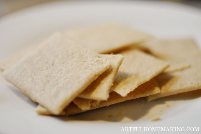 homemade sourdough crackers