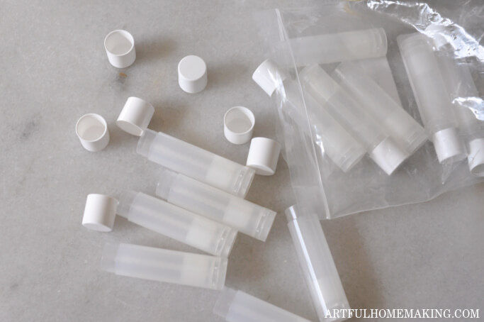 empty lip balm tubes