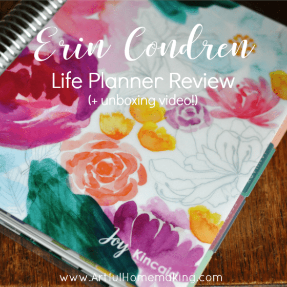 Erin Condren Life Planner Review - Artful Homemaking