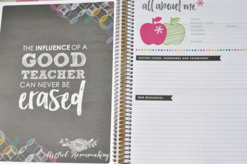 Erin Condren Teacher Lesson Planner for Homeschool - Artful Homemaking