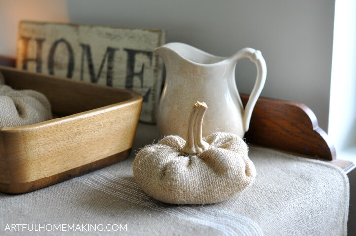 how to make burlap pumpkins