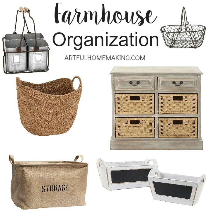 Perfect farmhouse style storage solutions!