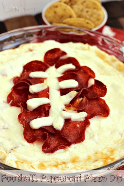 football pepperoni pizza dip