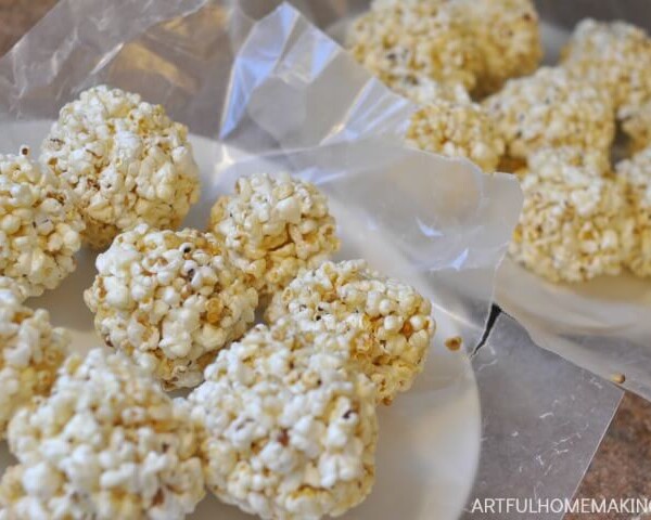 gluten-free homemade honey popcorn balls