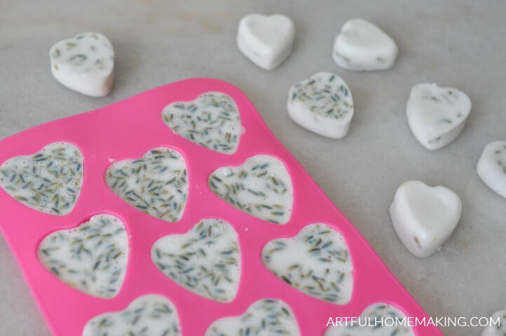 lavender goat milk soap hearts