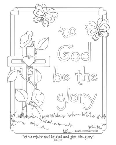 gods glory spring easter coloring page