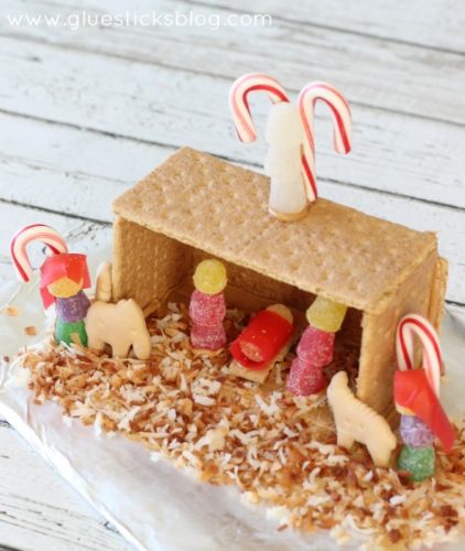 graham cracker candy nativity scene craft