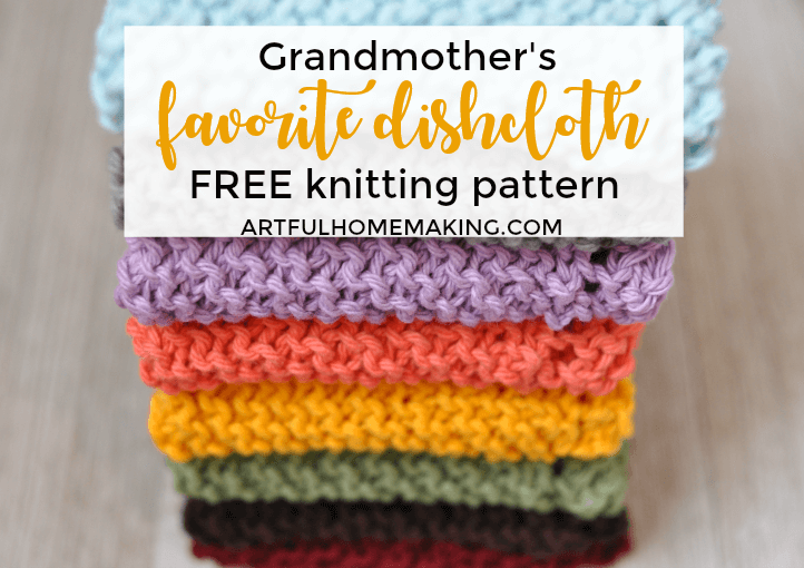 Free & Easy knitted dishcloth pattern for beginners [+video