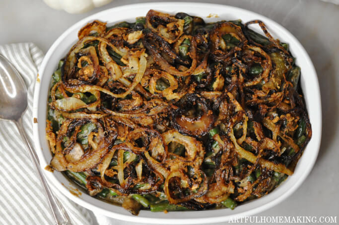 Green Bean Casserole From Scratch (With Fresh Onions)