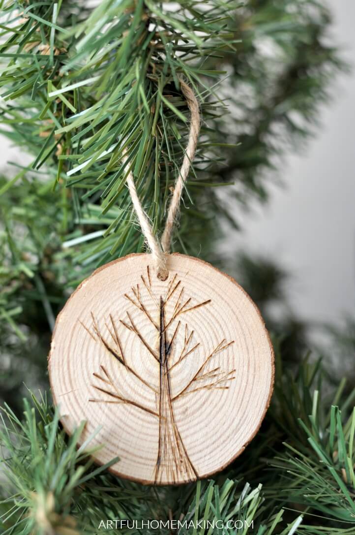 wood slice christmas ornaments diy