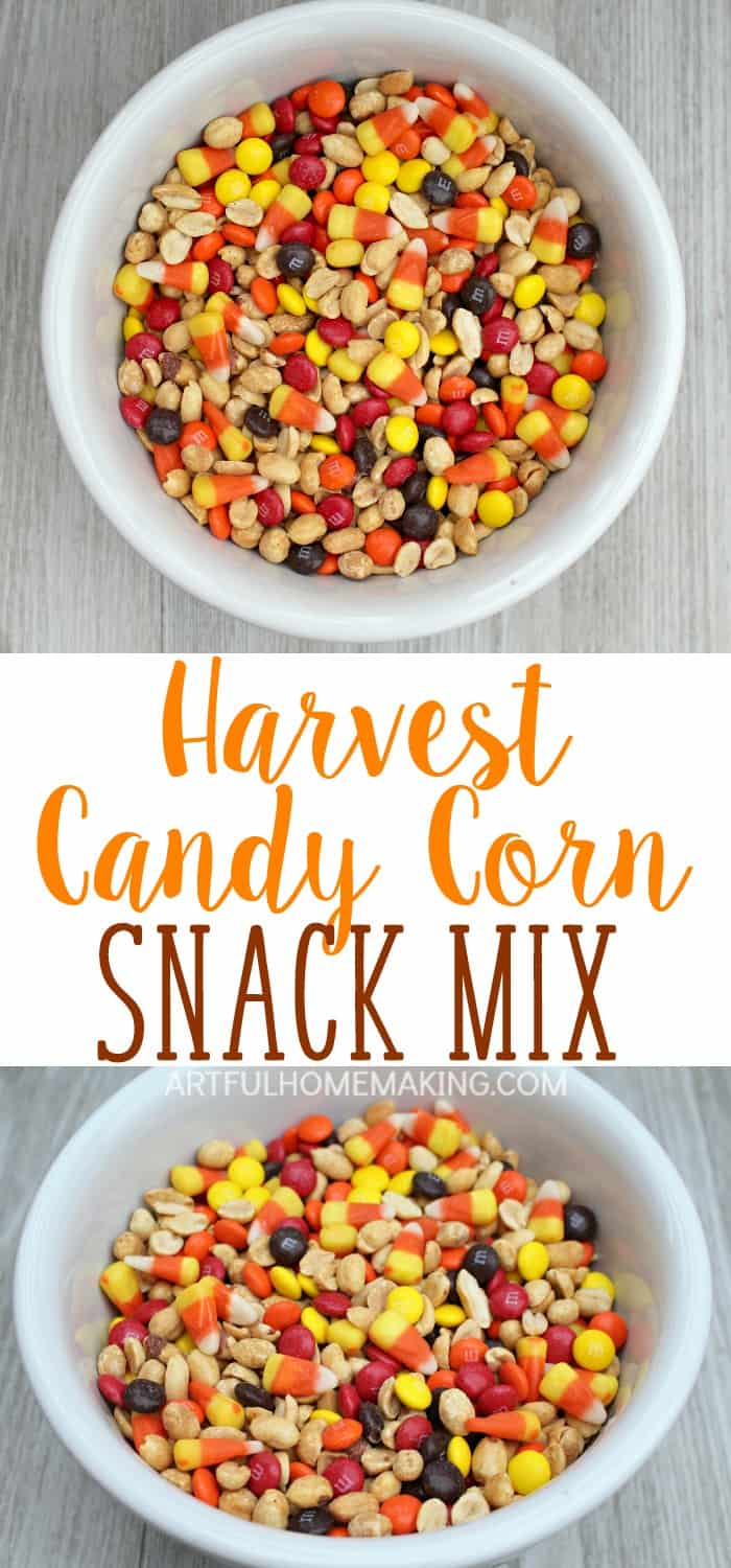 Try this harvest candy corn snack mix at your next fall party!