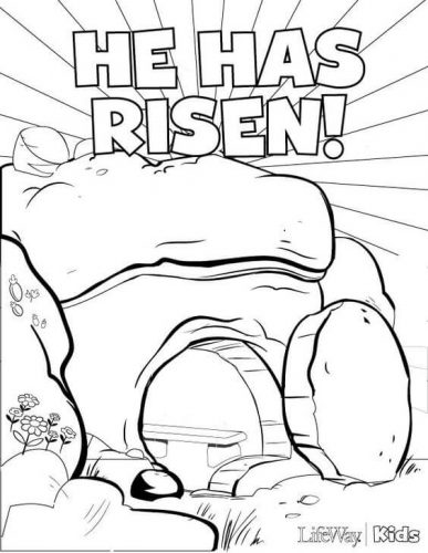 religious easter coloring page