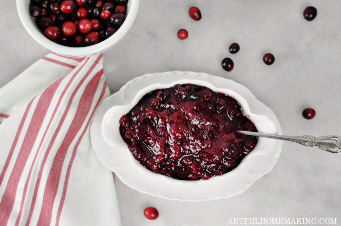 cranberry sauce with honey