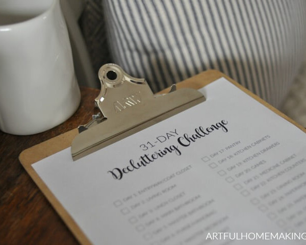 31-day home decluttering challenge