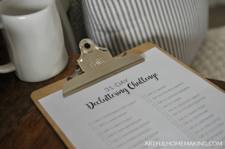 31-day home decluttering challenge