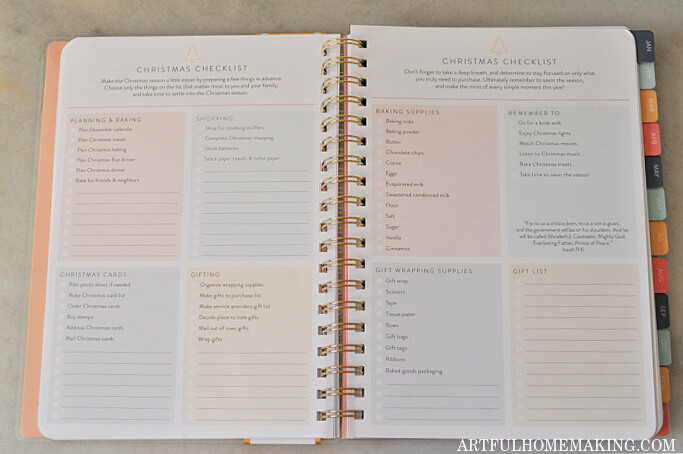christmas checklist planner pages