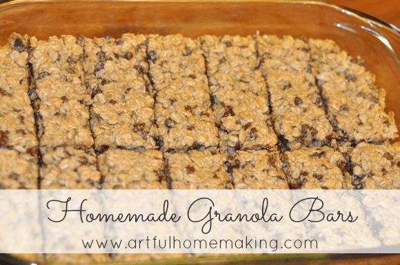 homemade granola bars