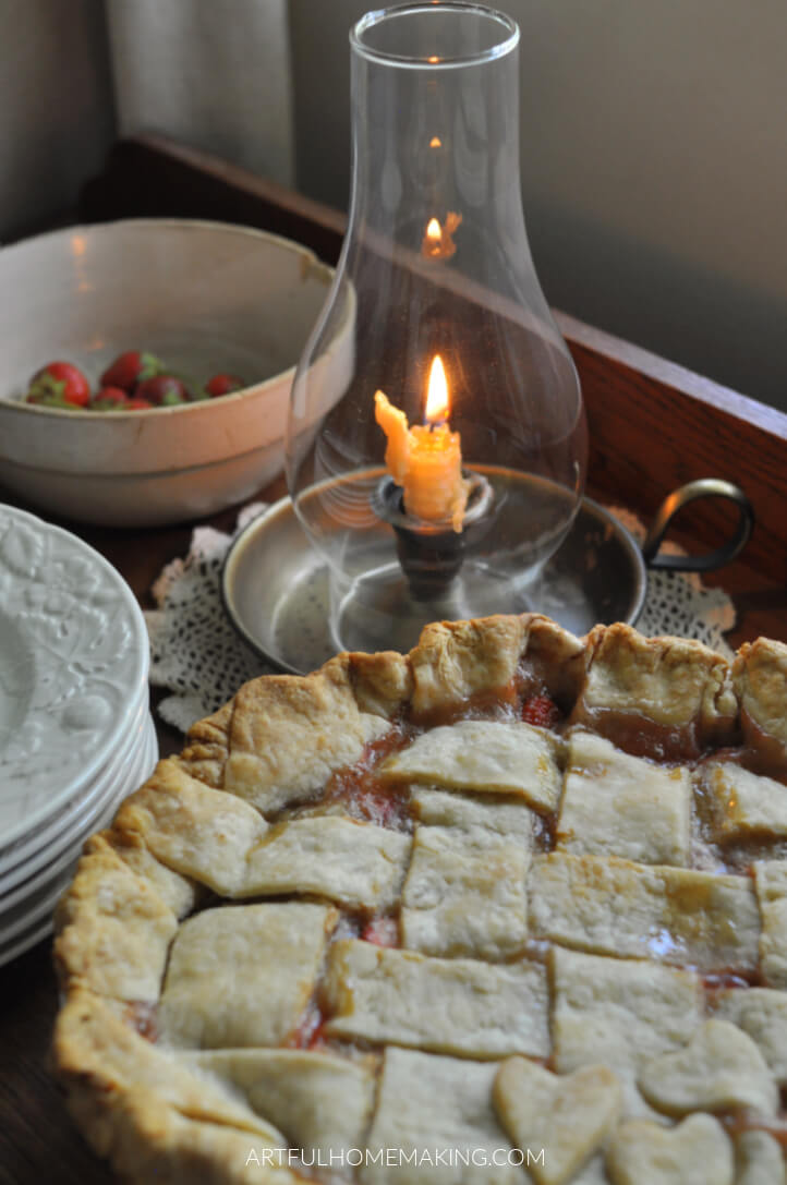 stawberry pie sweetened with honey