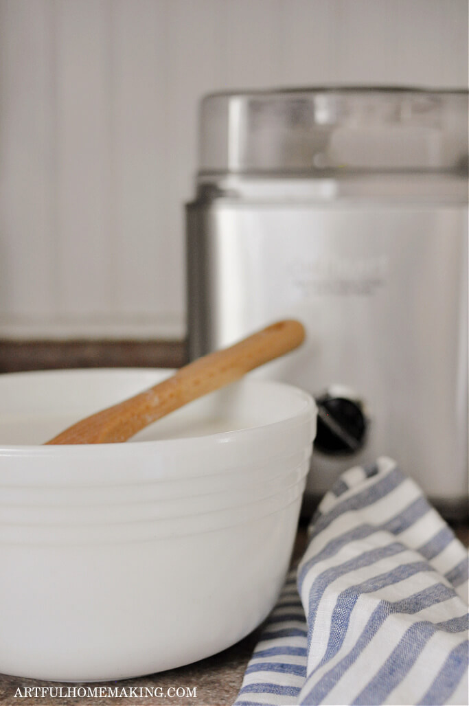 homemade ice cream with ice cream maker