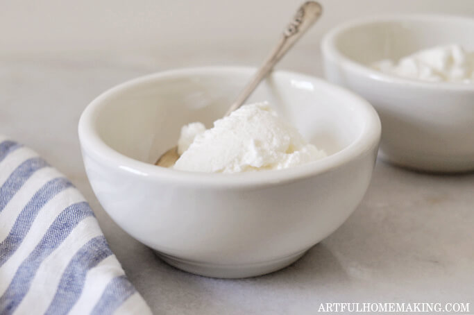 homemade vanilla ice cream in a bowl