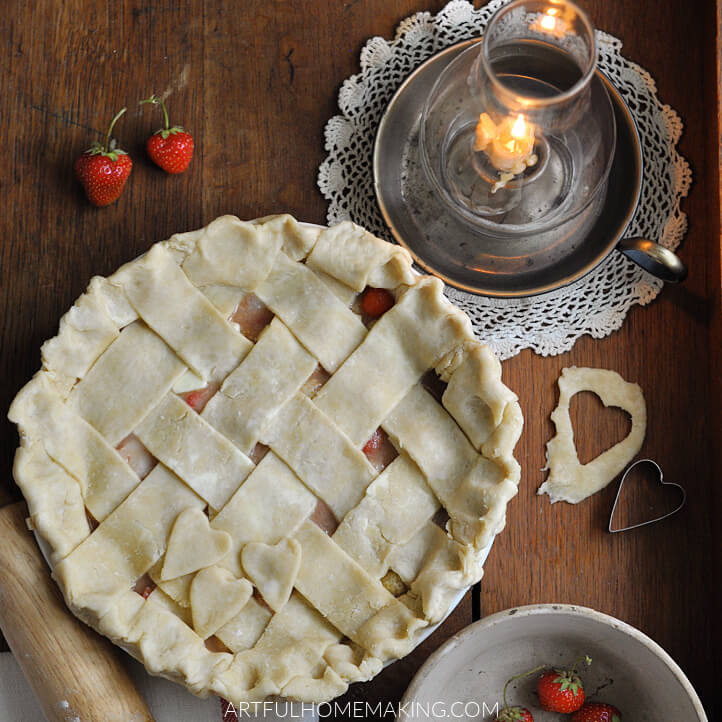 Rustic Strawberry Pie Sweetened with Honey