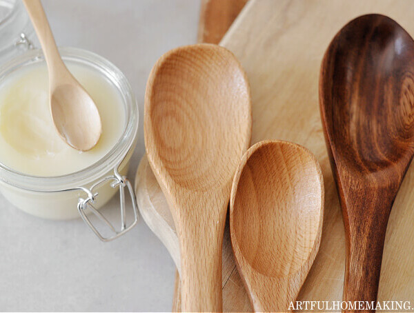 homemade wooden spoon butter