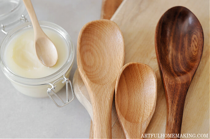 homemade wooden spoon butter