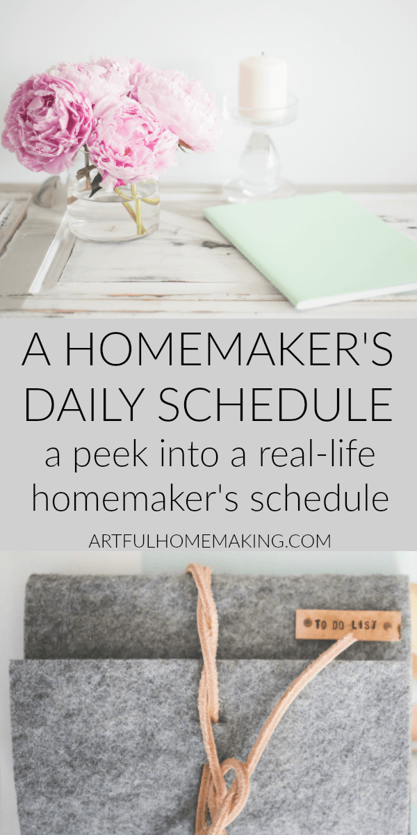 A Homemaker's Daily Schedule