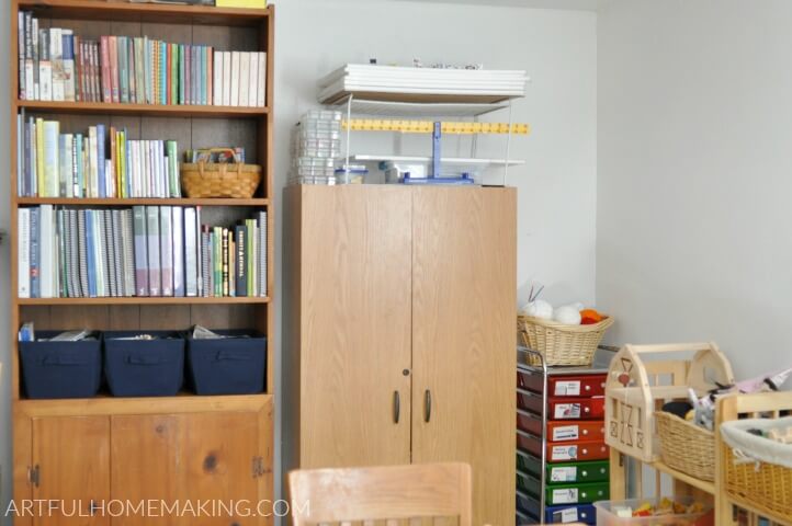 homeschool bookshelves