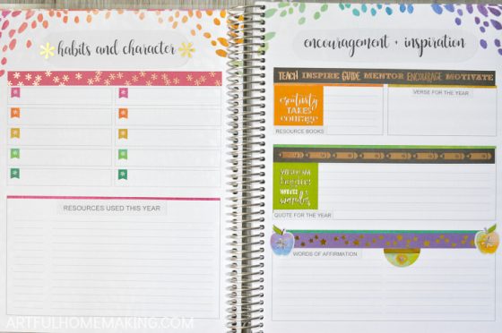 Use the Erin Condren Teacher Planner for Homeschool - Artful Homemaking
