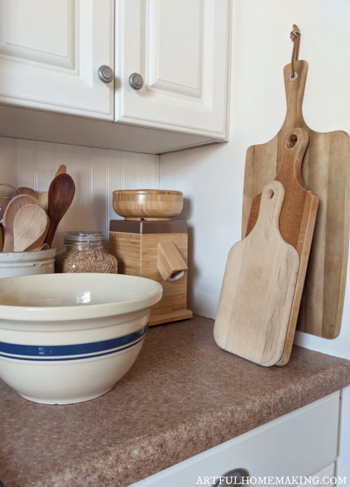 flour mill on kitchen counter