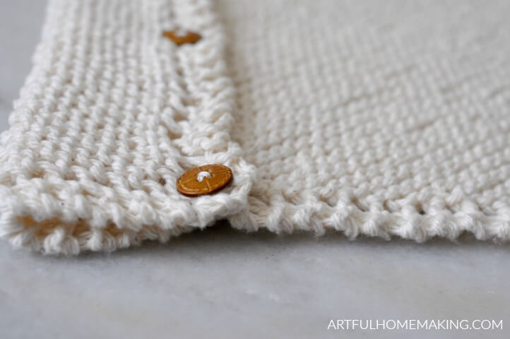 Simple hanging kitchen towel, a knitting pattern