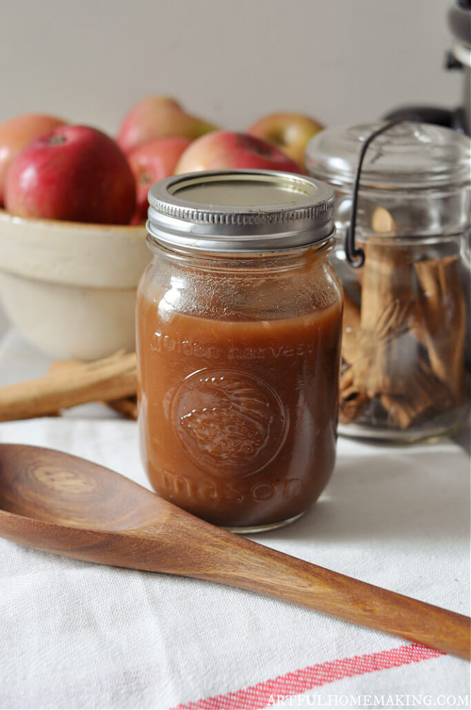 apple butter in jar