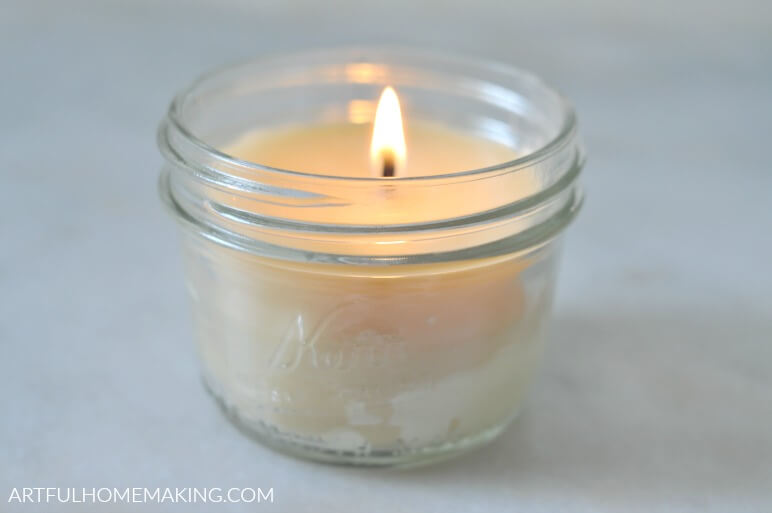 handmade beeswax candle