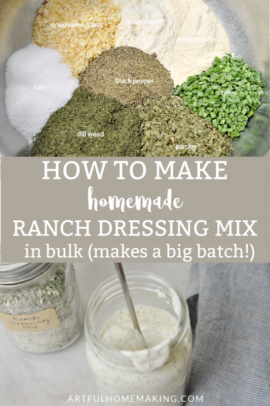 Homemade Ranch Dressing Mix