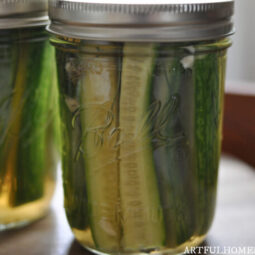 Refrigerator Pickles Recipe with Garlic and Dill
