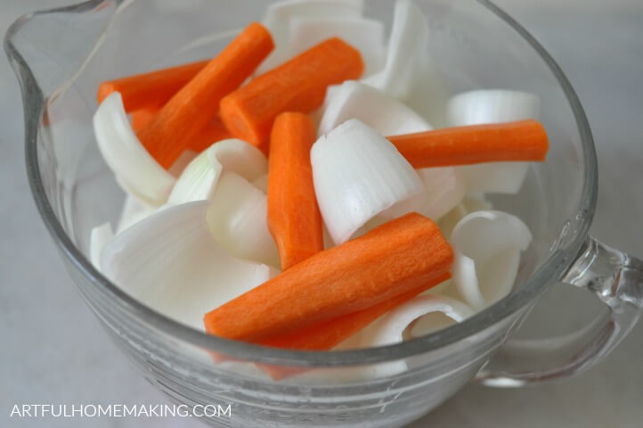 onions and carrots in a bowl