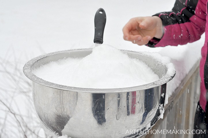 how to make snow ice cream