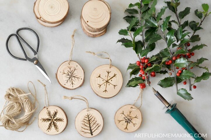 wood slice ornaments