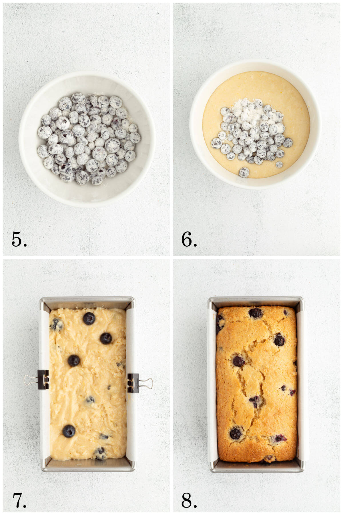 Four photos showing steps 5-8 of the recipe.