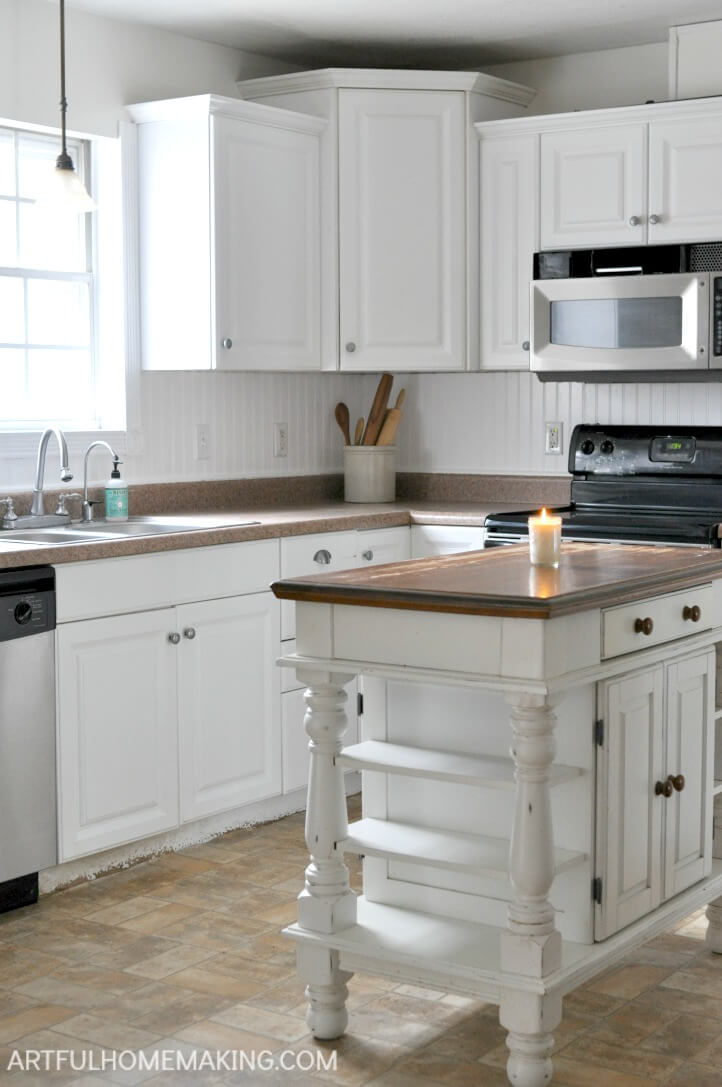 how to install a kitchen beadboard backsplash