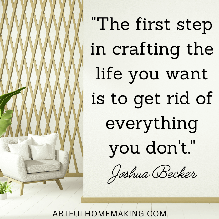 joshua becker decluttering quote