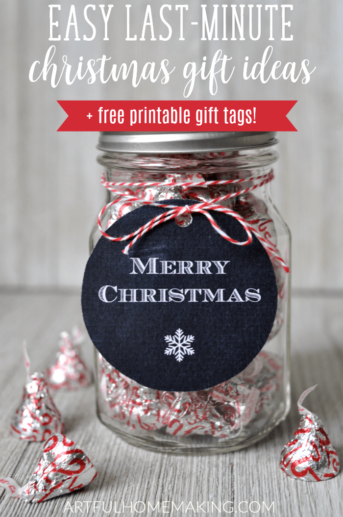 Simple Mason Jar Gifts with Printable Tags