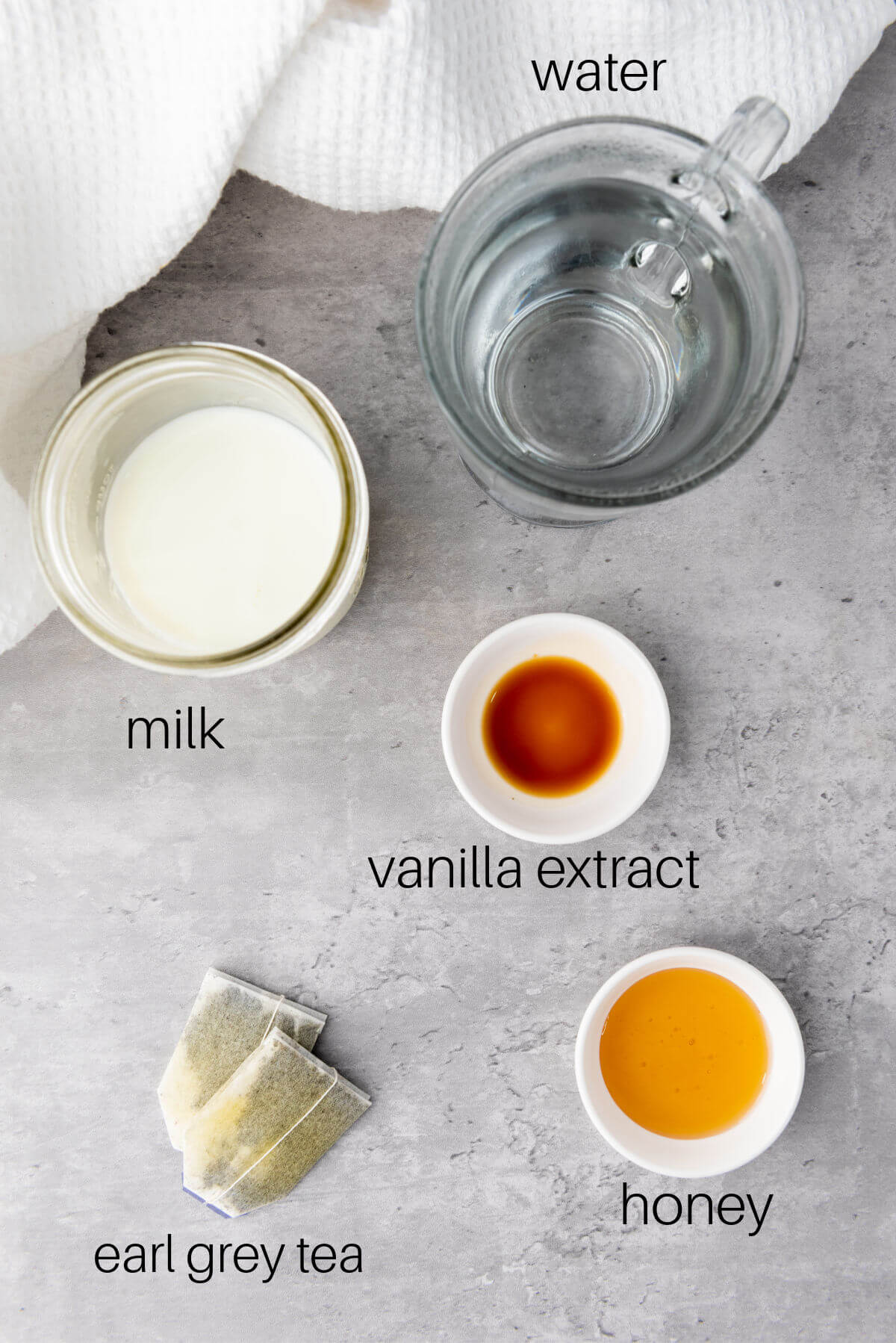 Ingredients in small bowls.